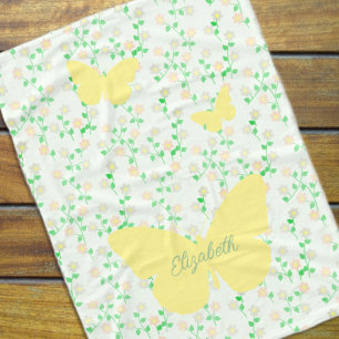 Garden Butterflies Floral Fleece Blanket