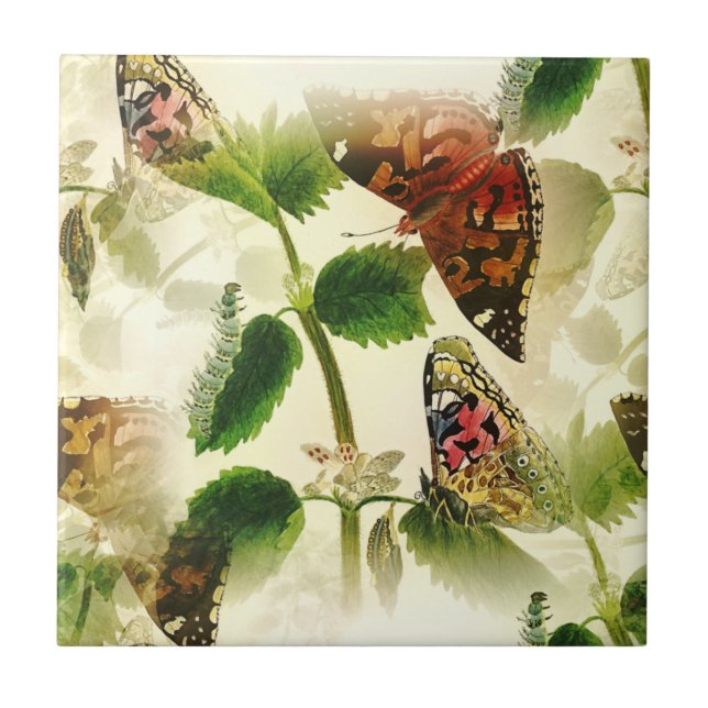 Garden Butterflies  Tile (Front)