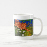 Garden Cat Artwork by Louis Wain