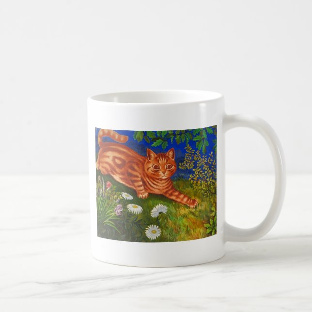 Garden Cat Artwork by Louis Wain Coffee Mug (Right)