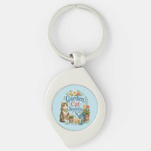 Garden Cat Society Cottagecore Florals Key Ring