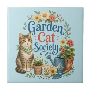 Garden Cat Society Cottagecore Florals Tile