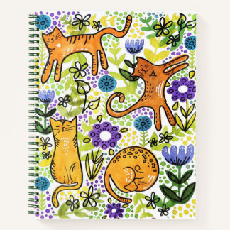 Garden Cats Sketchpad Notebook