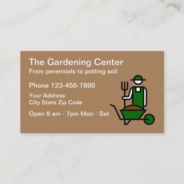 Garden Centre And Plant Nursery Business Card (Front)