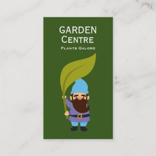Garden centre modern plants garden gnome business card
