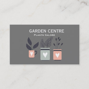 Garden centre modern plants pastel business card