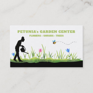 *~* Garden Centre Nursery Horticulturist Modern  Business Card