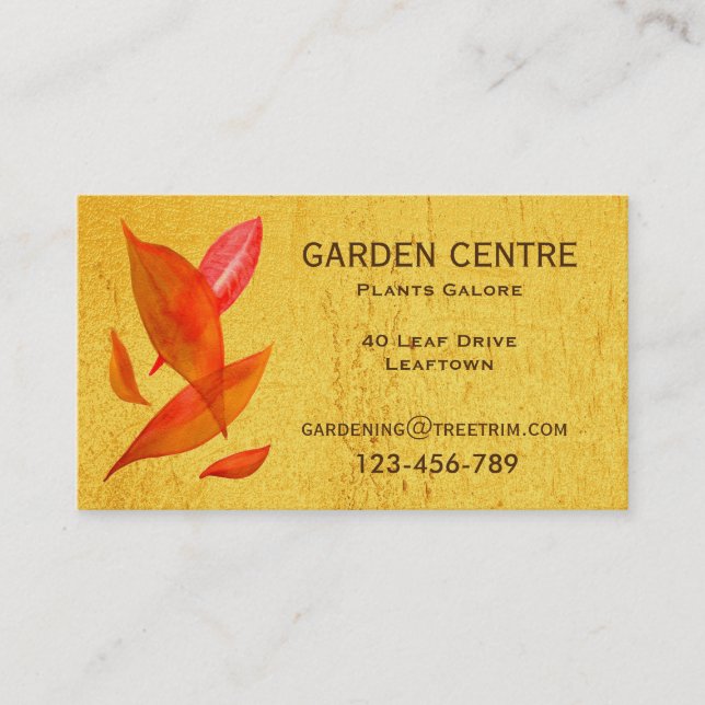 Garden centre Plants and trees Business Card (Front)