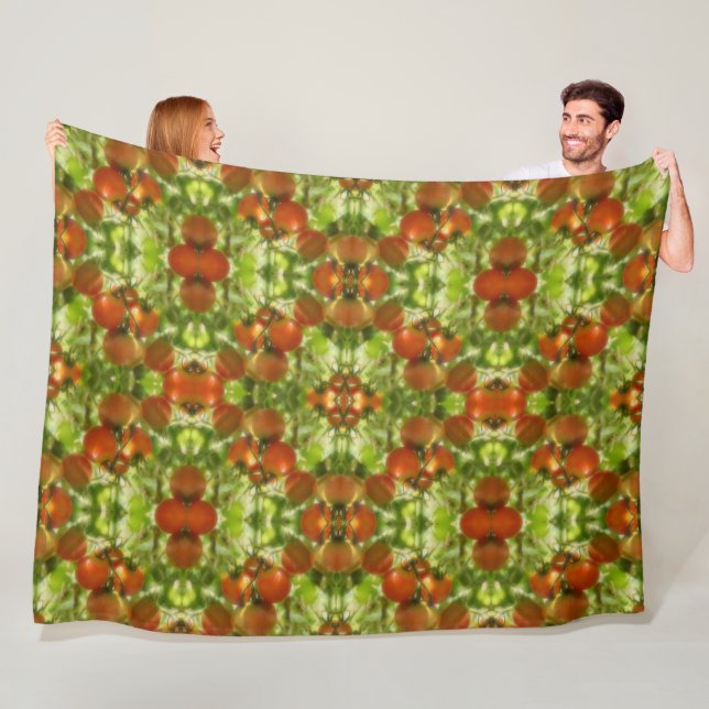 Garden Cherry Tomatoes Abstract   Fleece Blanket (In Situ)