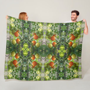 Garden Cherry Tomatoes Abstract Nature        Fleece Blanket