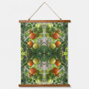 Garden Cherry Tomatoes Abstract Nature     Hanging Tapestry