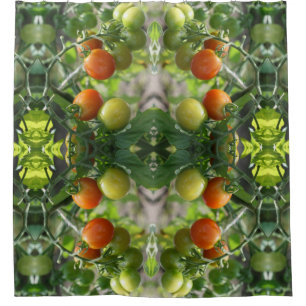 Garden Cherry Tomatoes Abstract Nature    Shower Curtain
