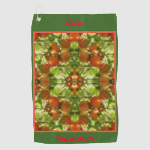 Garden Cherry Tomatoes Abstract Personalised     Golf Towel