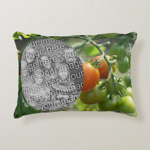 Garden Cherry Tomatoes Add Your Photo Decorative Cushion
