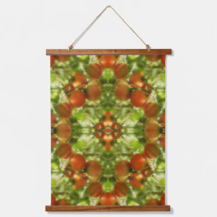 Garden Cherry Tomatoes Nature Abstract    Hanging Tapestry