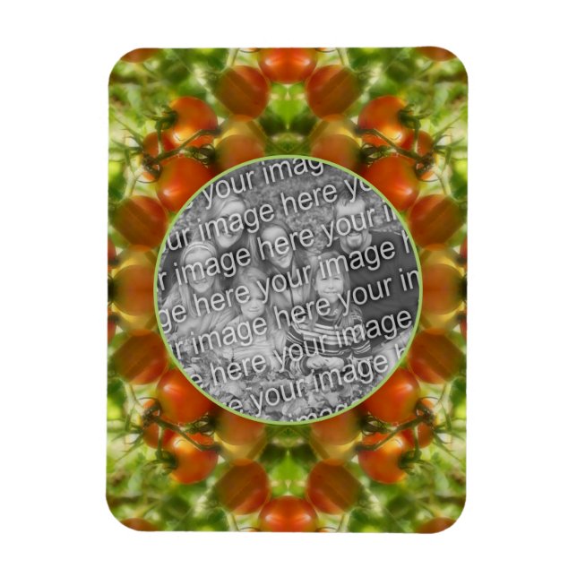 Garden Cherry Tomatoes Nature Add Your Own Photo Magnet (Vertical)