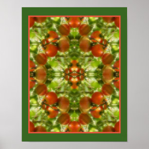 Garden Cherry Tomatoes Nature Mirror Abstract Poster