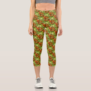 Garden Cherry Tomatoes Nature Pattern   Capri Leggings