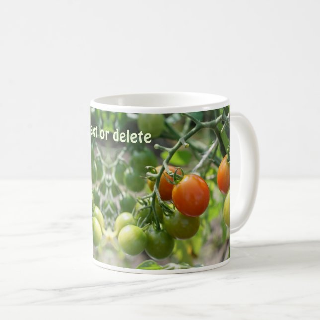 Garden Cherry Tomatoes Nature Personalised Coffee Mug (Front Right)