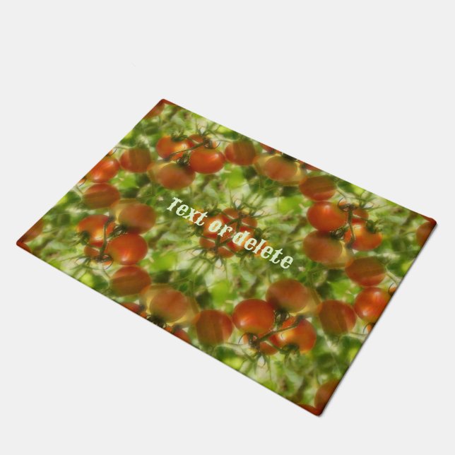Garden Cherry Tomatoes Nature Personalised Doormat (Angled)