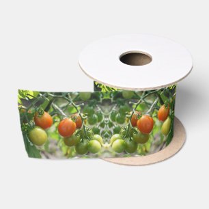 Garden Cherry Tomatoes Nature Satin Ribbon