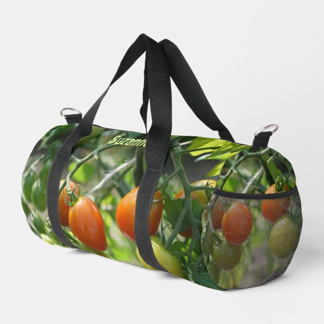 Garden Cherry Tomatoes Personalised Duffle Bag (Right Corner)