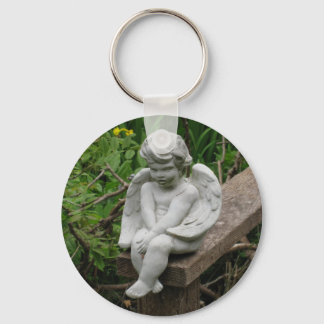 Garden Cherub Key Ring