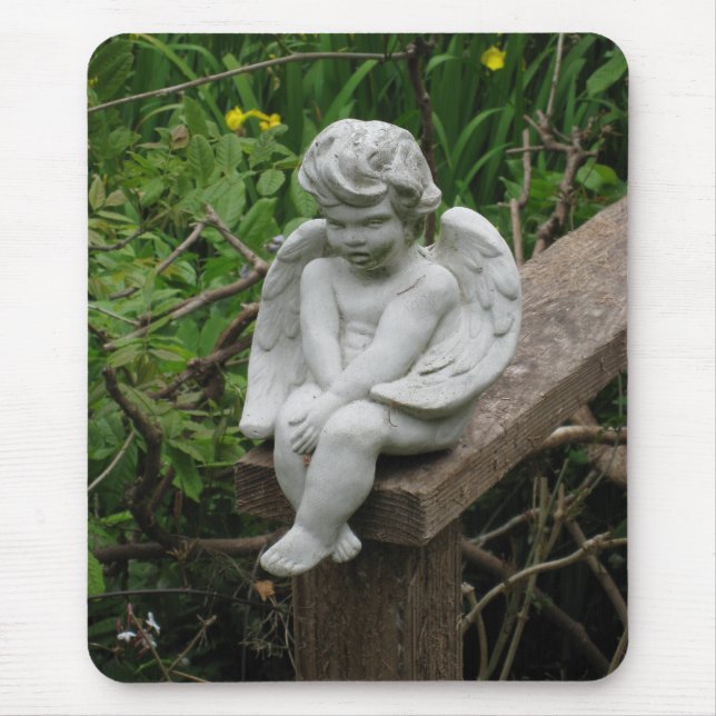 Garden Cherub Mouse Mat (Front)