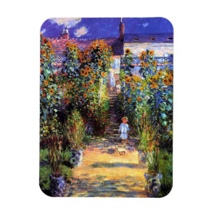 Garden Claude Monet Summer Sunflower Flowers  Magnet
