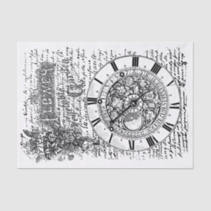 Garden Clock Tissue Paper