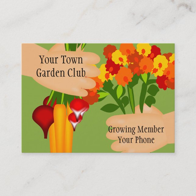Garden Club Business Card (Front)