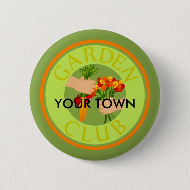 Garden Club Emblem 6 Cm Round Badge (Front)