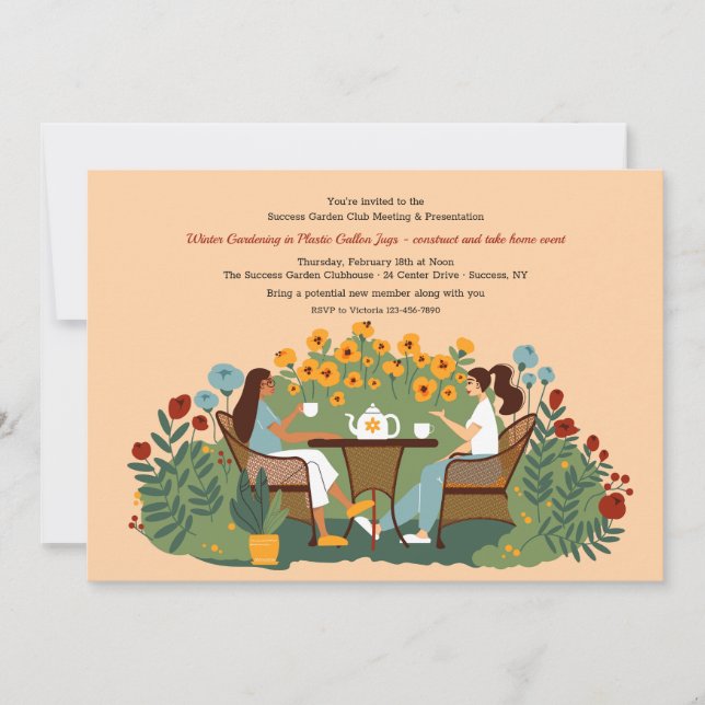 Garden Club Meeting Invitations (Front)