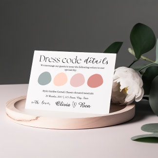 Garden Cocktail Wedding Dress Code Insert