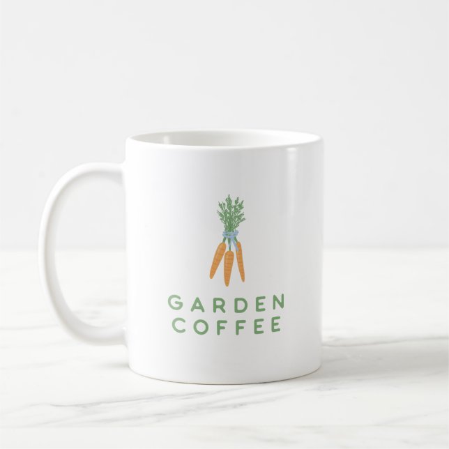 Garden Coffee Mug with Carrots (Left)