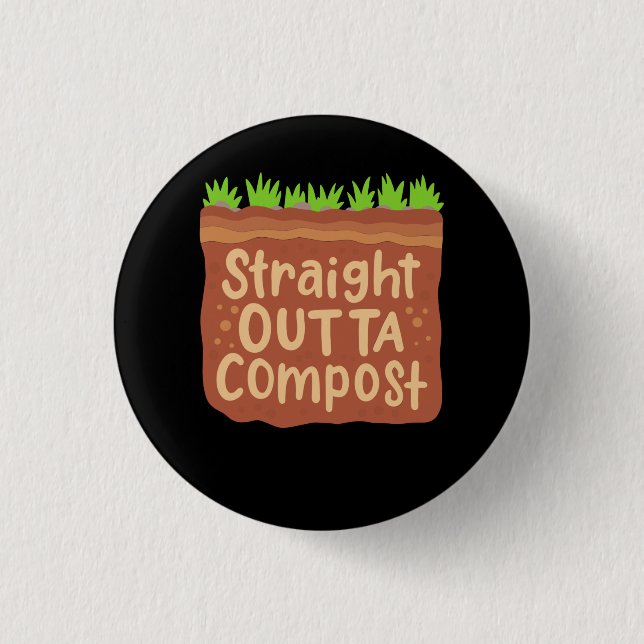 Garden Compost Gift 3 Cm Round Badge (Front)