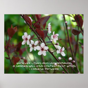 Garden Contentment-Chinese Proverb Poster
