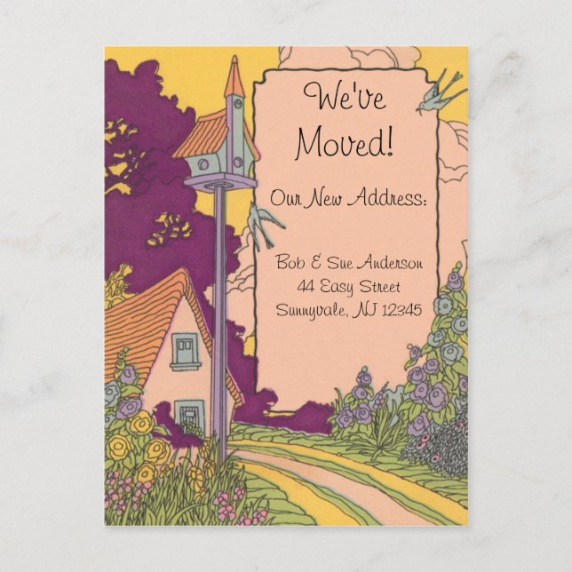 Garden Cottage New Address Postcard (Front)