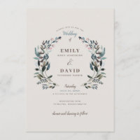 Garden Crest | Eggshell | Wedding Invitation