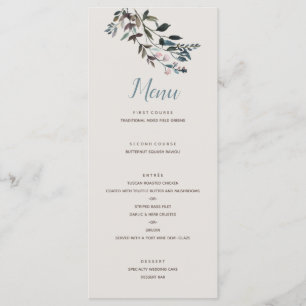 Garden Crest Eggshell Wedding Script Menu