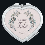 Garden Crest Floral Bride Tribe Calligraphy Mauve Makeup Mirror<br><div class="desc">The perfect little gift to give your bridal party bridesmaids for your big day or bachelorette party. Featuring painted watercolor florals in pretty blues and pinks. This is part of our "Garden Crest" wedding collection. Be sure to visit the collection to see more coordinating items for your big day!</div>