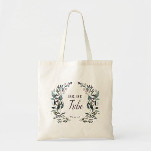 Garden Crest Floral Bride Tribe Merlot Purple Tote Bag