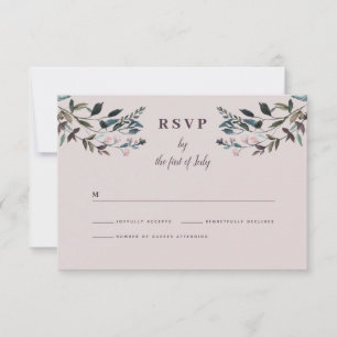 Garden Crest Mauve Purple Floral Response Wedding