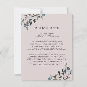 Garden Crest Mauve Purple Wedding Directions Info RSVP Card