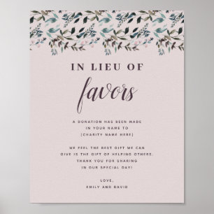 Garden Crest   Mauve Wedding Donation Charity Poster