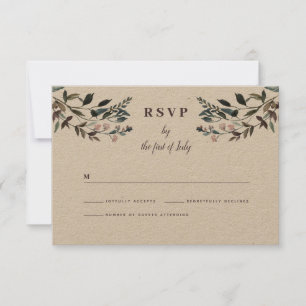 Garden Crest Rustic Kraft Floral Response Wedding