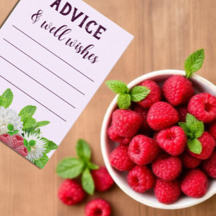 Garden Dahlia Bridal Shower Advice Card