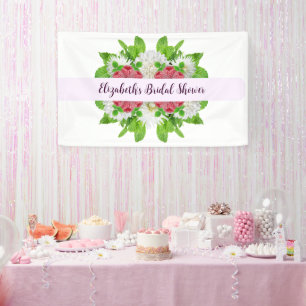 Garden Dahlia Bridal Shower Banner