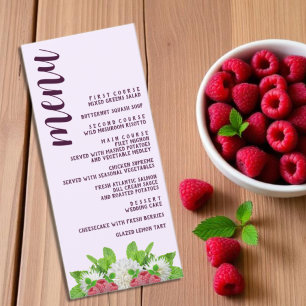 Garden Dahlia Bridal Shower Menu