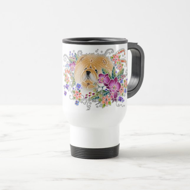 GARDEN DANCE Chow travel mug (Front Right)